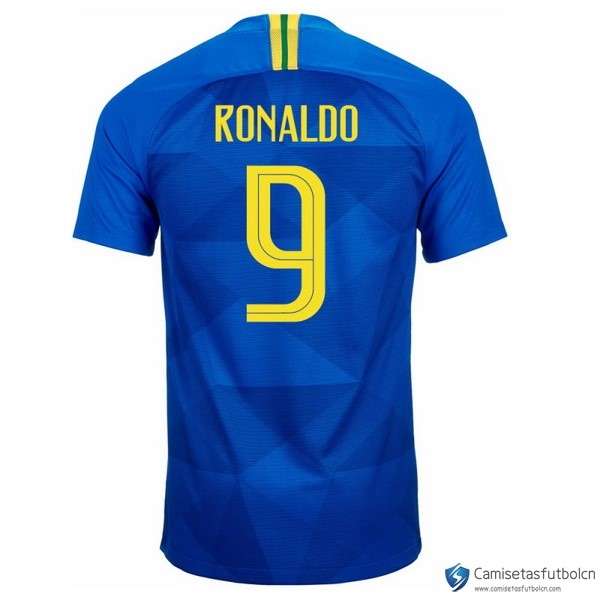 Camiseta Seleccion Brasil Segunda equipo Ronaldo 2018 Azul